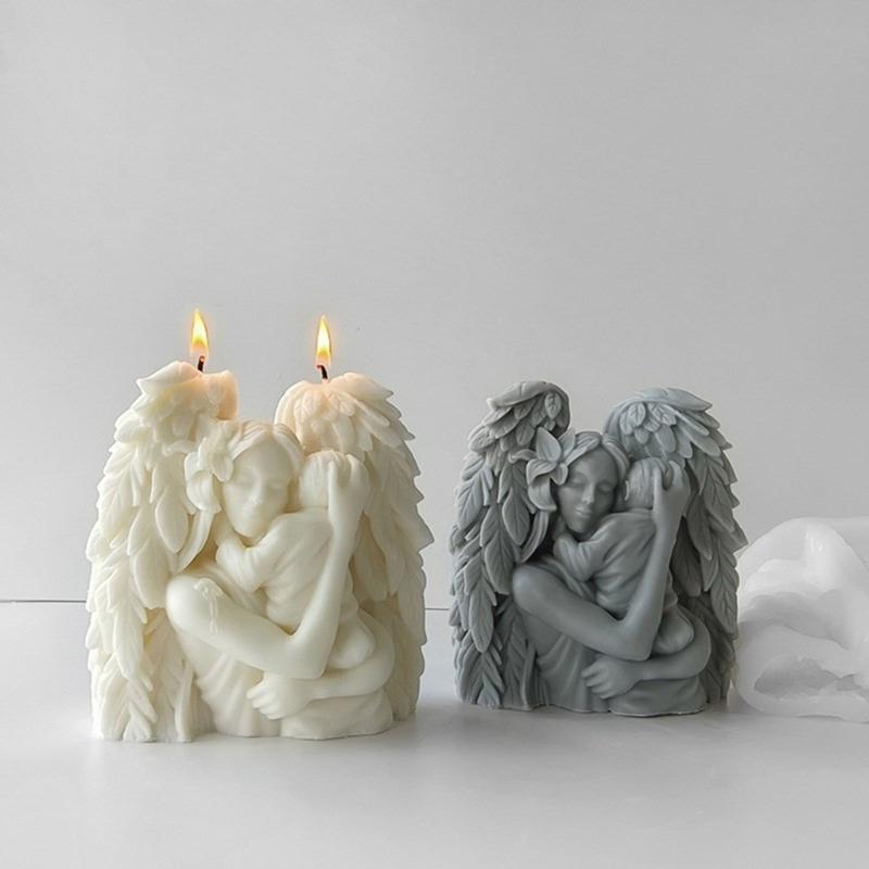 Practical Silicone Craft Mold Accessory for Candle Mothers Child Figure Sturdy Home Decoration Casting Tool Daily Use