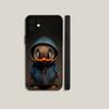 Cute Cartoon Animal Phone Case For iPhone16,15,14,13,12,11,Plus,Pro Max,XS,X,XR,SE,Mini,8,7 Soft Silicone Black Cover