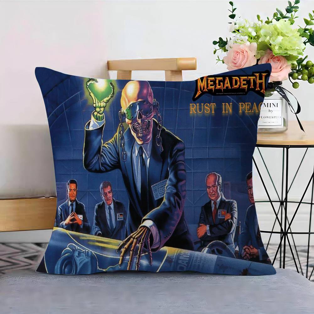 Heavy Metal Rock Roll Music M-Megadeths Pillow Cushion Cover Pillowcase Living Room Sofa Home Decor Customized