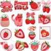 Sweet Strawberry Embroidery Cloth Sticker Clothes Decorative Patch Sticker Strawberry Computer Embroidery Chapter Boy Bag Decorative Embroidery Label