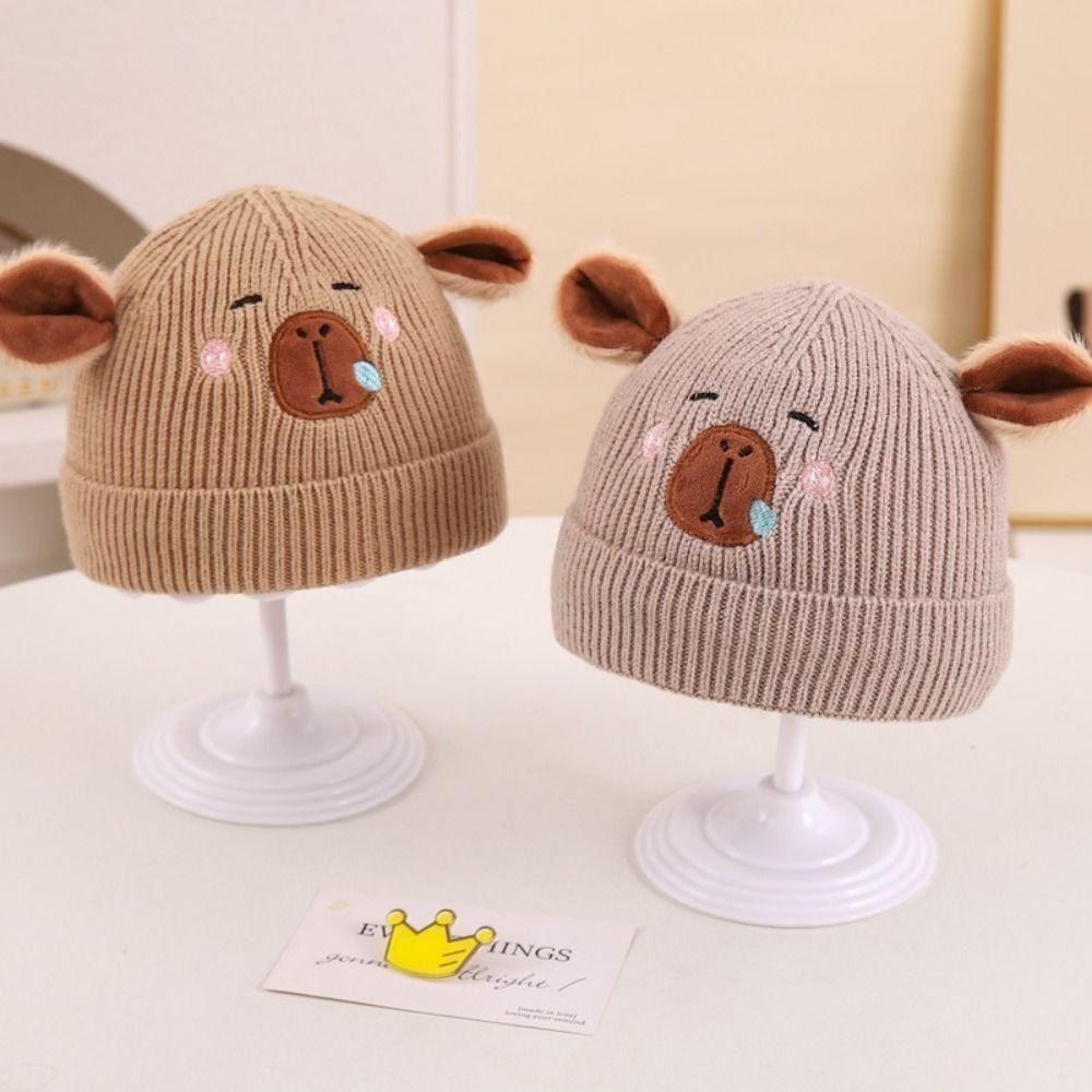 Capybara Baby Mütze Wolle Baby Strickmütze NEU Gehäkelte Mützen Herbst und Winter