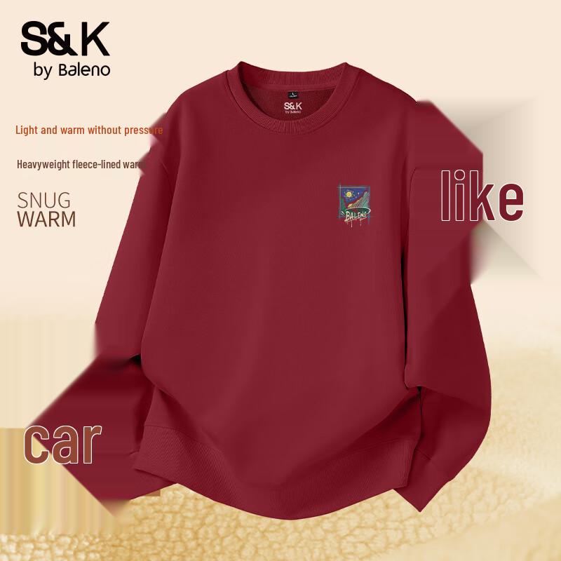 Baleno Men's S&K Series Fleece-Lined Crew Neck Sweatshirt