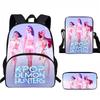Hunters Demon Kpop Child School Backpack Set Breathable Fabric Primary Students