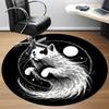 1pc Yin Yang Cat Office Round Area Rug, Under Office Chairs Bedroom Living Room Home Decor, Room Deco, Available In Various Sizes