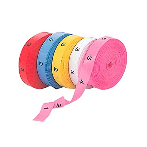 Takeya Shoji Number Tape NTP-30 (Red/Blue/Yellow/White/Pink) 1 Roll Yellow
