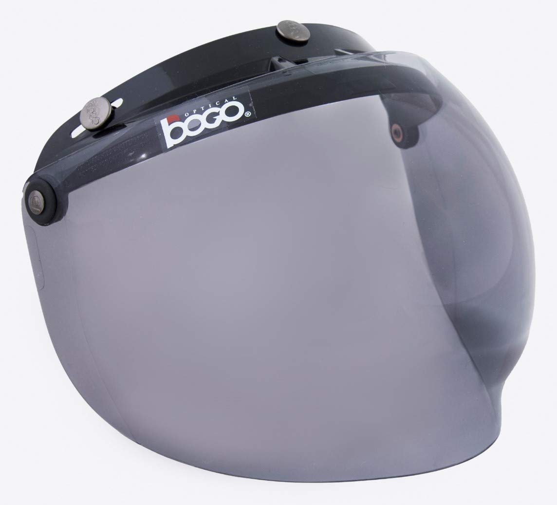 

BOGO Helmet Shield Bubble Shield Opening and Closing with Base Smoke Regular Flip-up BG09-B3