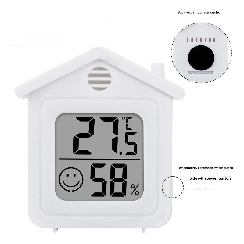 Mini Digital Temperature And Humidity Meter With Comfort Reminder Indoor Hygrometer Thermometer