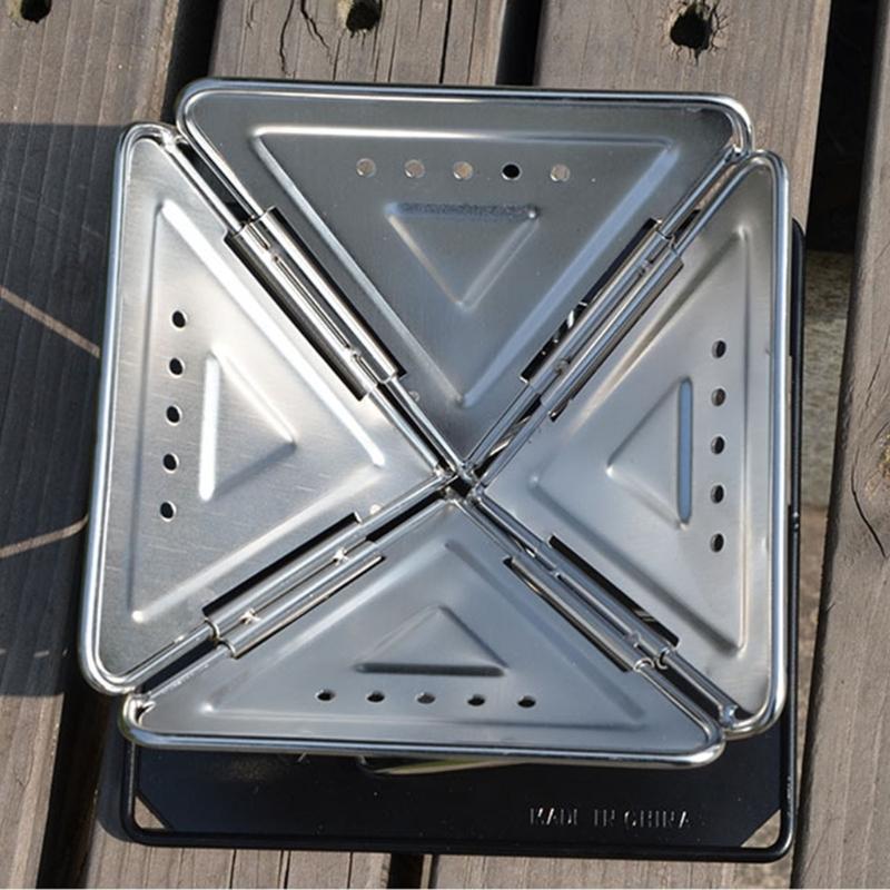 Wind Resistant Outdoor Folding Stove Stable Cooking Performancex When Folded Efficient Combustion Various Setting
