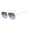 Non-polarized Fashion Steam Punk Double Girder Sunglasses Men Women Metal Square High Definition Driving Eyeglasses
