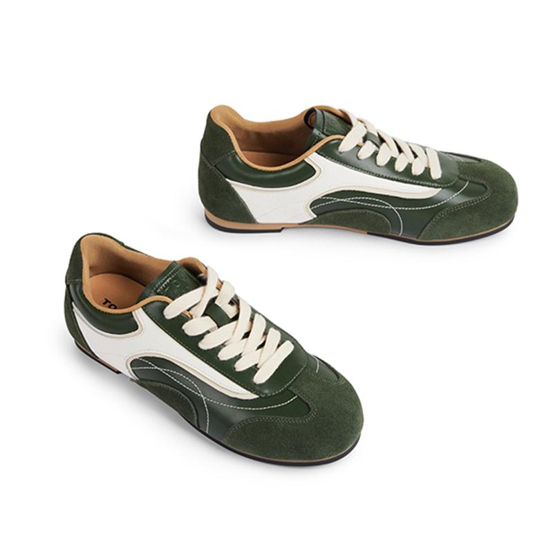 Shoes women s leather inner height increase sports and leisure retro shoes retro style 35