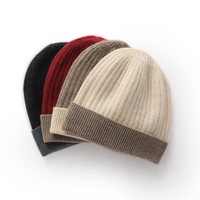 Soft Cashmere Autumn and Winter New Style Unisex Casual Ear Protection Color Matching Hat Fashionable Knitted Hat