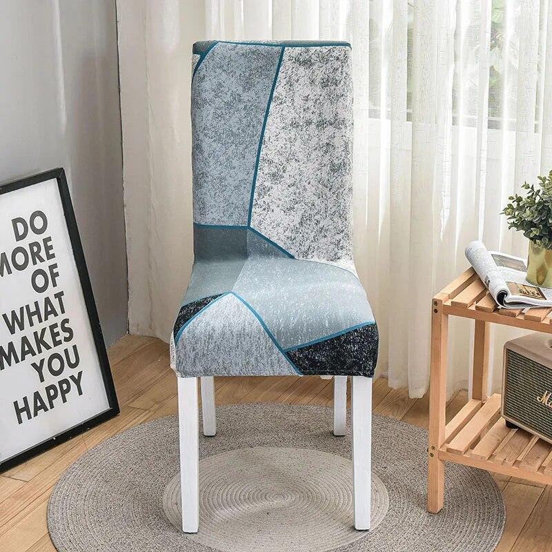 Spandex Wedding Chair Cover Lattice Floral Printed Seat Protector Slipcover for Hotel Banquet Housse De Chaise Dining Room Chair