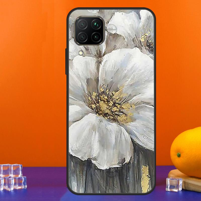 3D Flower Relief For Huawei Nova 12s 12i 11i 8i 9 10 SE Y91 Y90 Y60 Y70 Y72 Y61 P20 P40 Lite P30 P60 Pro Case