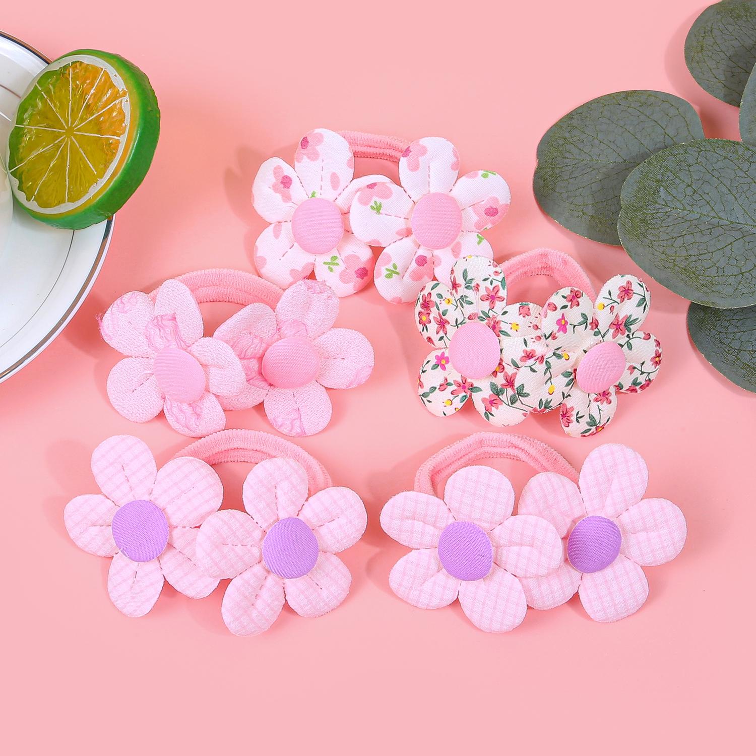 

5 шт. Резинки для волос «Подсолнух» Детские Девочки Повязки на голову Эластичная Нейлоновая Повязка на голову Флоральный Держатель для хвостика Аксессуар для волос для женщин и девочек