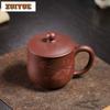 290ml Yixing Purple Clay Lotus Coffee Mug Ancient Hot Chocolate Cup Afternoon Tea Mug Master Office Water Cup Tea Services Gift
