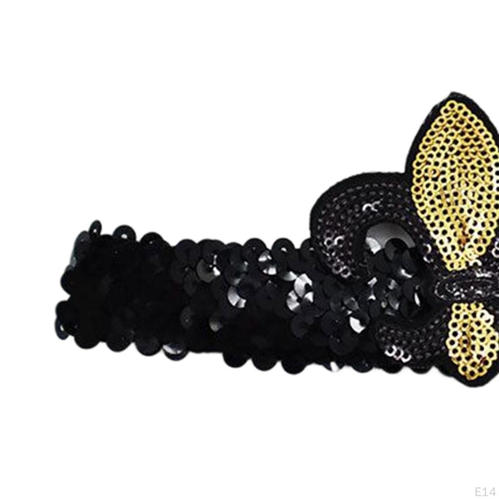 Mardi Gras Sequin Headband Elastic Adjustable for Party Carnival Supplies