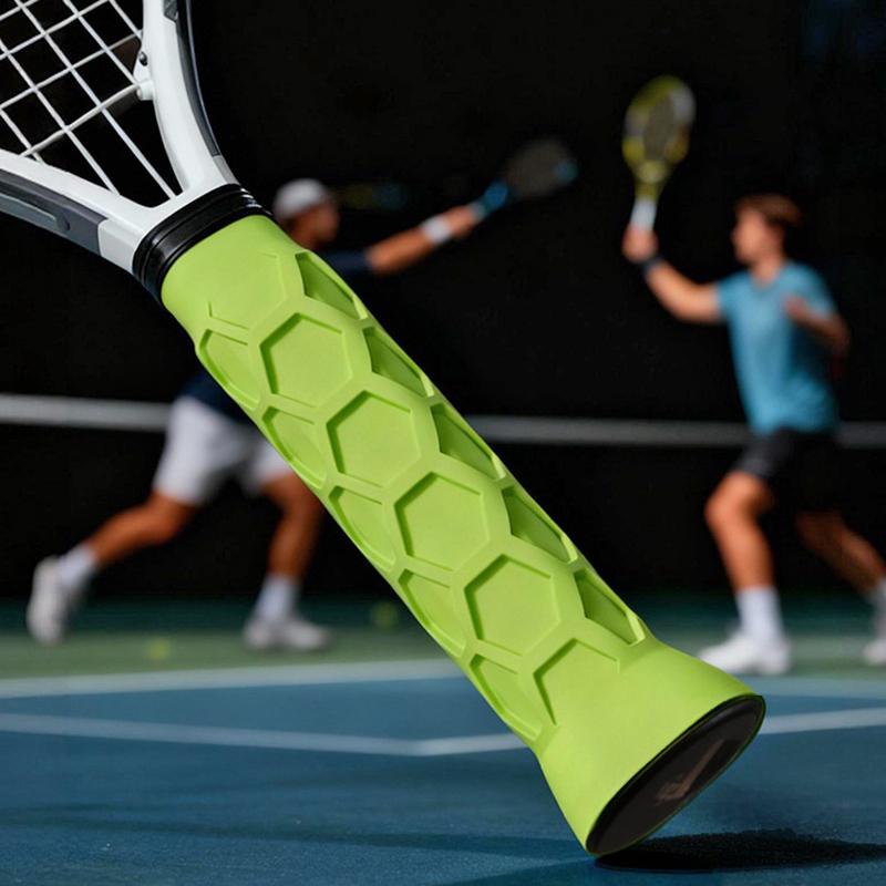 Silicone Hexagonal Grip Pickleball Paddle Handle Wrap Anti-Slip Comfortable Protective Cover Honeycomb Handle Protection Cover