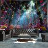 2D Fantasy Enchanted Garden Tapestry Vibrant Floral Forest Background Wall Cloth