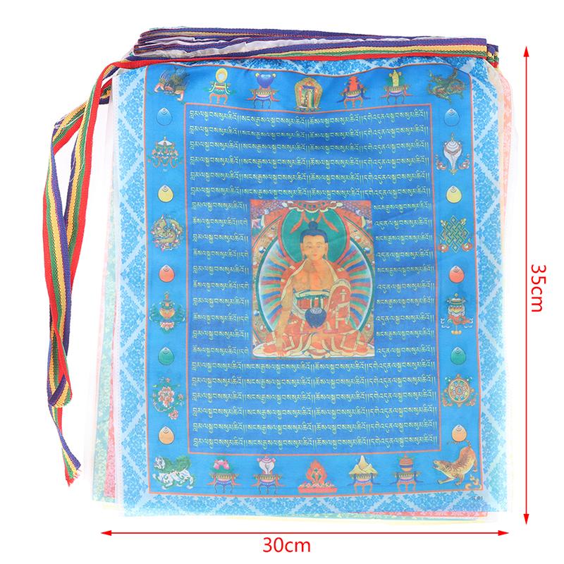 10 v 1 náboženské vlajky Tibetské buddhistické potřeby Barevný tisk Modlitební vlajka 3M