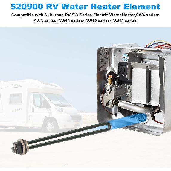 RV Water Heater Element 520900 Replacement Suburban SW6DE SW10DE SW12DE 520789 FOR Suburban RV Water Heater Parts SW Series Electric Water
