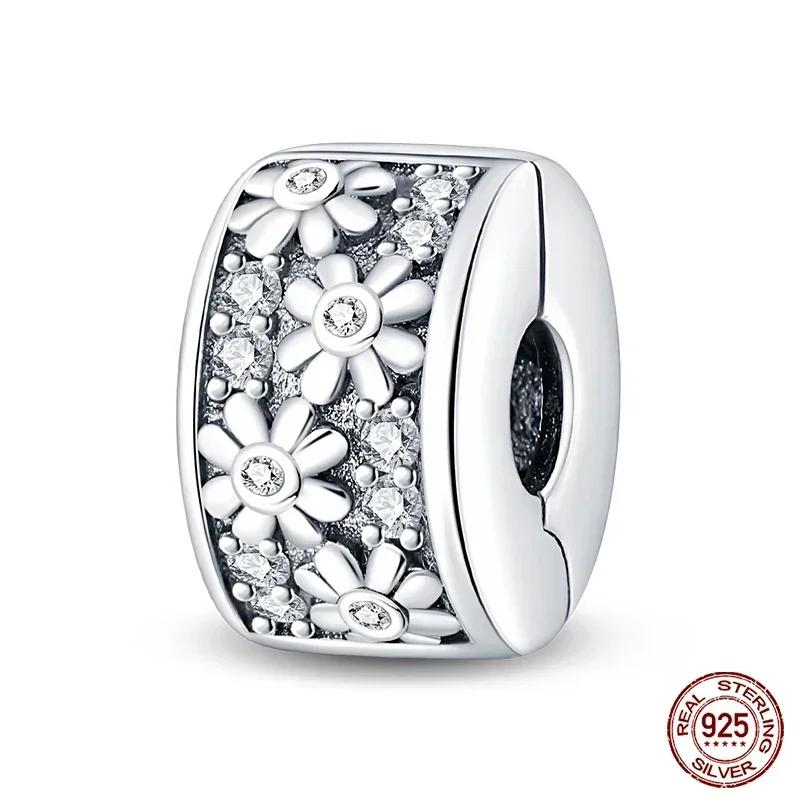 Copper Green Series Four-Leaved Clover Pendant Fine Beads Fit Original Bracelet Charms Women Jewelry