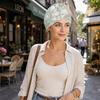 Pleated Hijab Caps Knotted Style Floral Head Wrap New Head Wrap Cap  Women Headwear