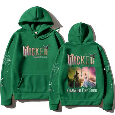 Wicked for Good Bluzy z grafiką filmową Jesień Zima Polar z długim rękawem Bluzy z kapturem Damskie Męskie Modny Design Bluzy