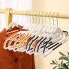 10Pcs Black/Orange/Grey Multifunctional Wet and Dry Household Hanger Suitable for Hanging Clothes Bedroom Wardrobe Anti-Slip