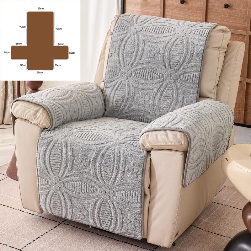 Sofa Cushion Single Seat Thick and Comfortable Cotton Velvet Anti Slip and Skin Friendly All Season Universal Backrest Cushion