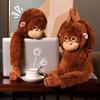 Păpușă urangutan Pernă Frumusețe de desene animate Plusuri moale Maimuță cu brațe lungi Companion Jucărie liniștitoare Păpușă cu animale de pluș