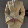 European-Size Women's Satin Suit Set: Long Sleeve, Waist-Hugging with Hip-Wrapping Skirt