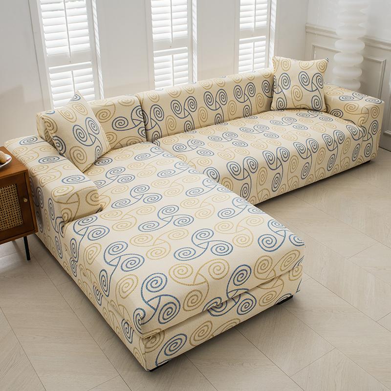 Stretch Couch Covers Soft All-Inclusive Armchair Sofa Slipcover Fitted L-Shaped, Sectional, Chaise Sofa Cover 1/2/3/4 Seater 1Pc