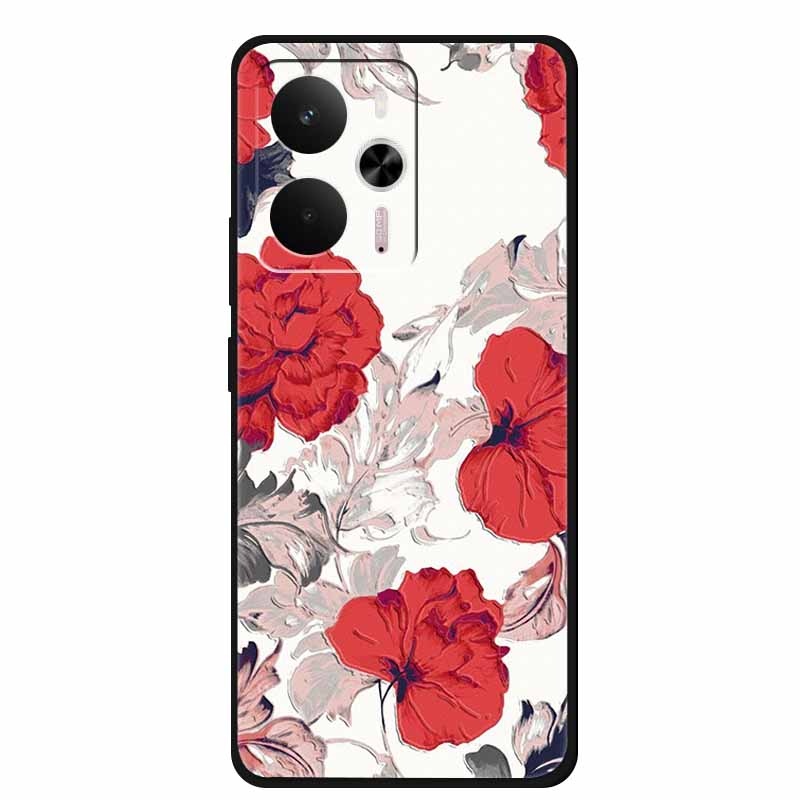 3D Emboss Case For Realme 14 5G Case Realme14 Coque Relief Flower Silicone Soft Back Cover For Realme 14 Phone Cases Funda Shell