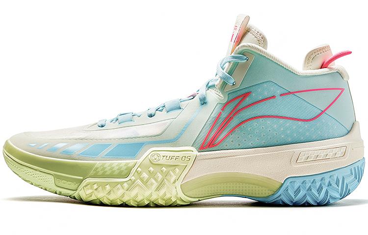 Li Ning Jie Ao Basketball Shoes Men s Mid Top Ecru ABFT035-2 41.5