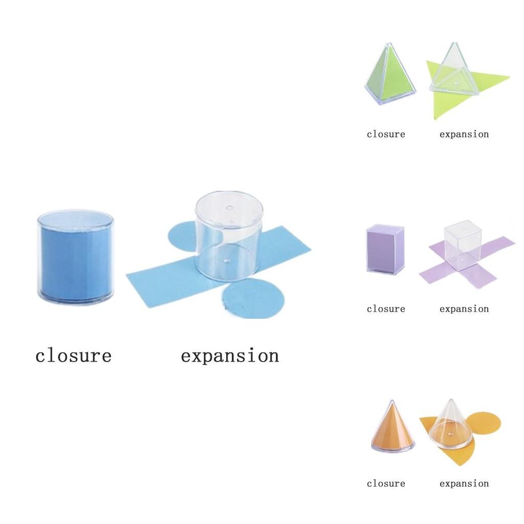 3d Geometry Math Model Kit For Middle School Cube And Rectangular Prism Unfolded Diagrams