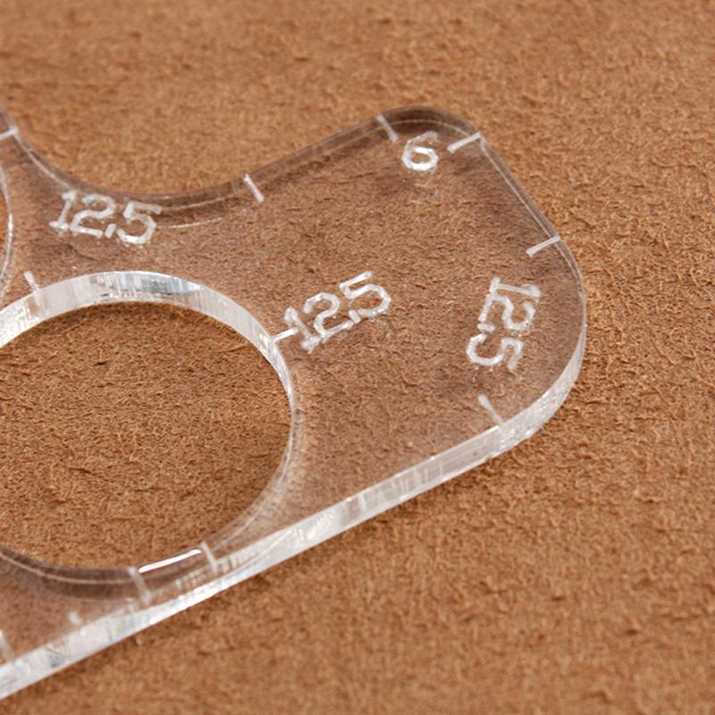 9X9Cm Akrylové R Měřidlo Pravítko Kutilské Kožené Kreslení Design Vzor Forma Potřeby