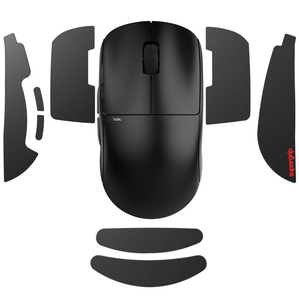 Pulsar Gaming Gears Supergrip X2V2X2 Mini Pre-cut Anti-Slip Gaming Mouse Grip Tape, Ultra-Thin