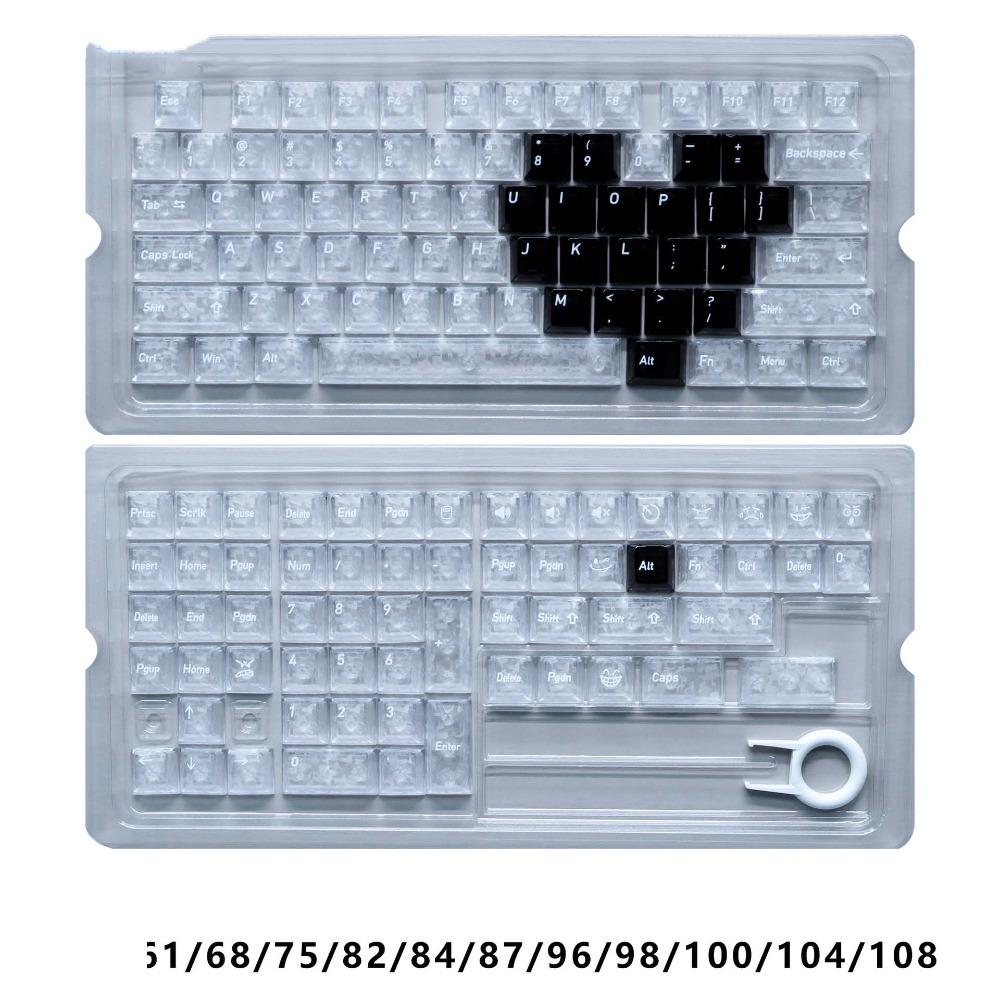 Set di Tasti Trasparente Ghiaccio Profilo Cherry Tasti PC Tastiera Meccanica