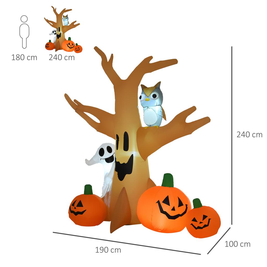 Halloween Inflatable Spooky Ghost Air Figure Light-up Decoration 120/240 Cm (Inflatable Spooky Tree)