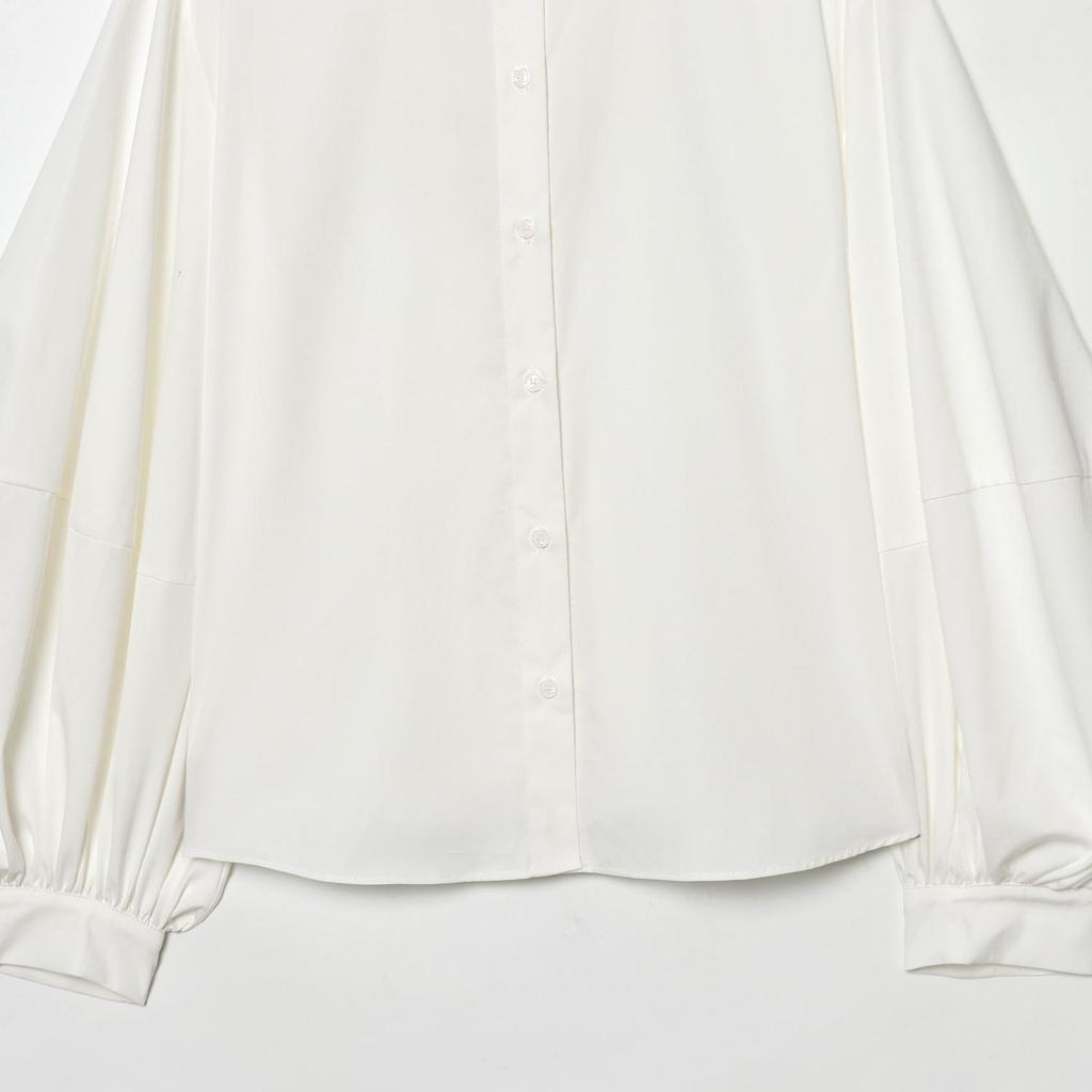 TAOP&ZA Women's Korean Style Puff Sleeve Poplin Shirt - 2026 Spring Collection