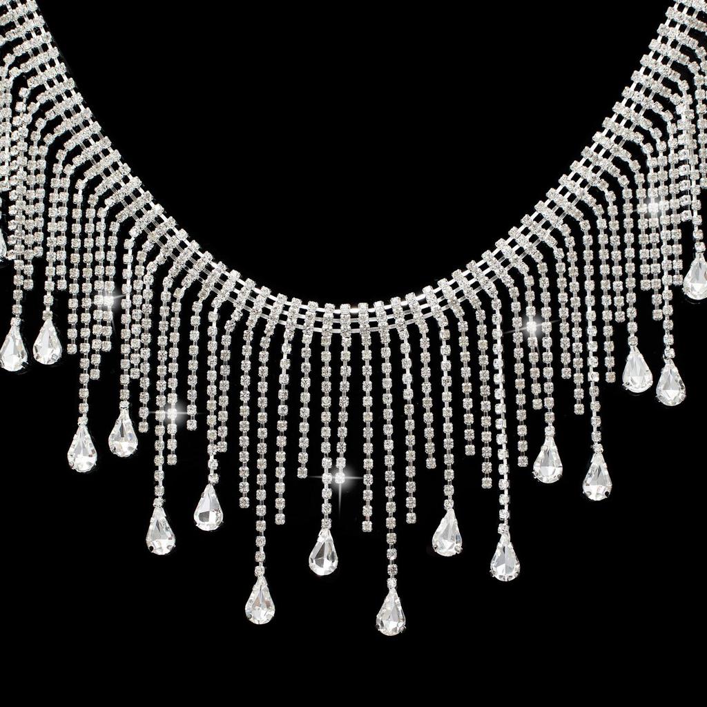 Tassel Water Drop Rhinestone Chain for DIY Wedding and Evening Gowns