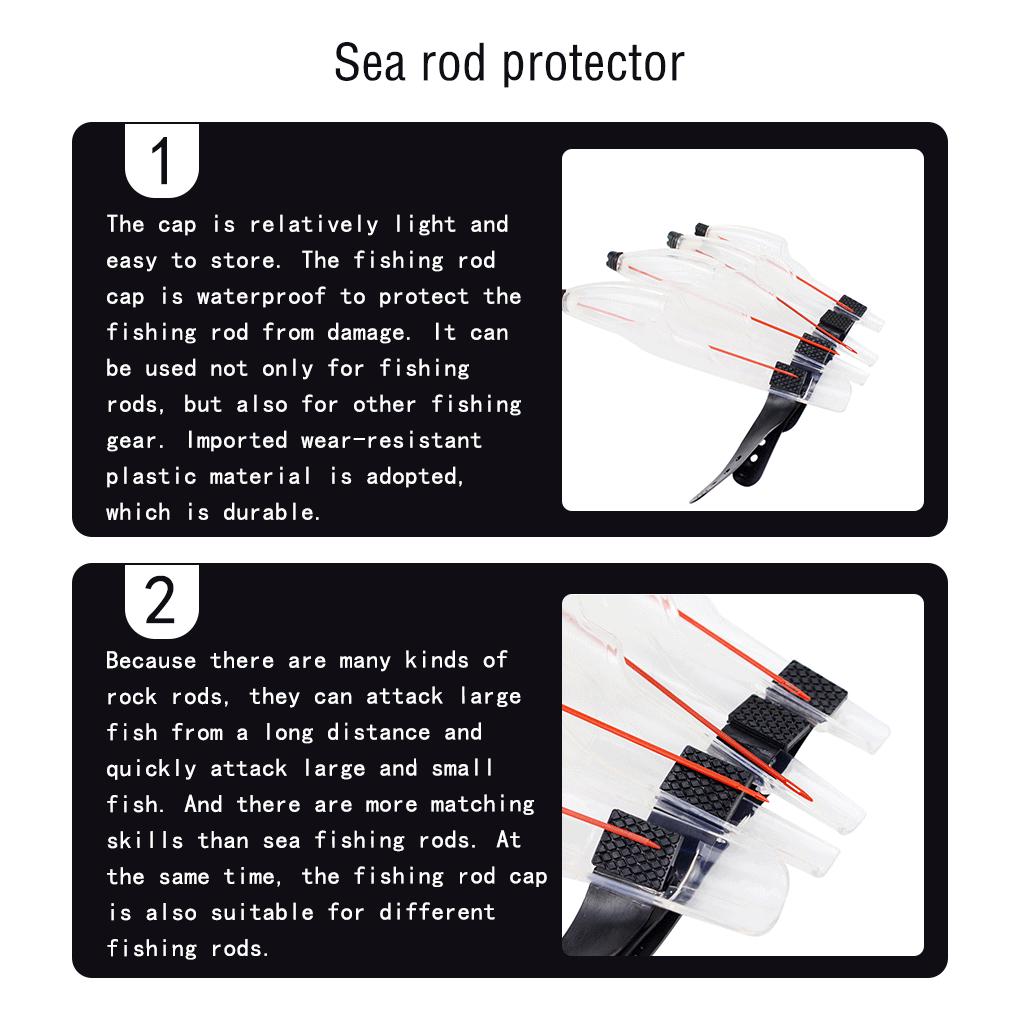 Transparent Fishing Rod Caps Guide Hood Sea Rod Hat Tackle Accessories Wear-resistant Tip Top Protector Wide Application