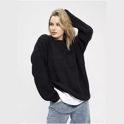 Jumper Women Autumn And Winter Round Neck Pullover Loose Long Sleeve Knit Sweater Coat