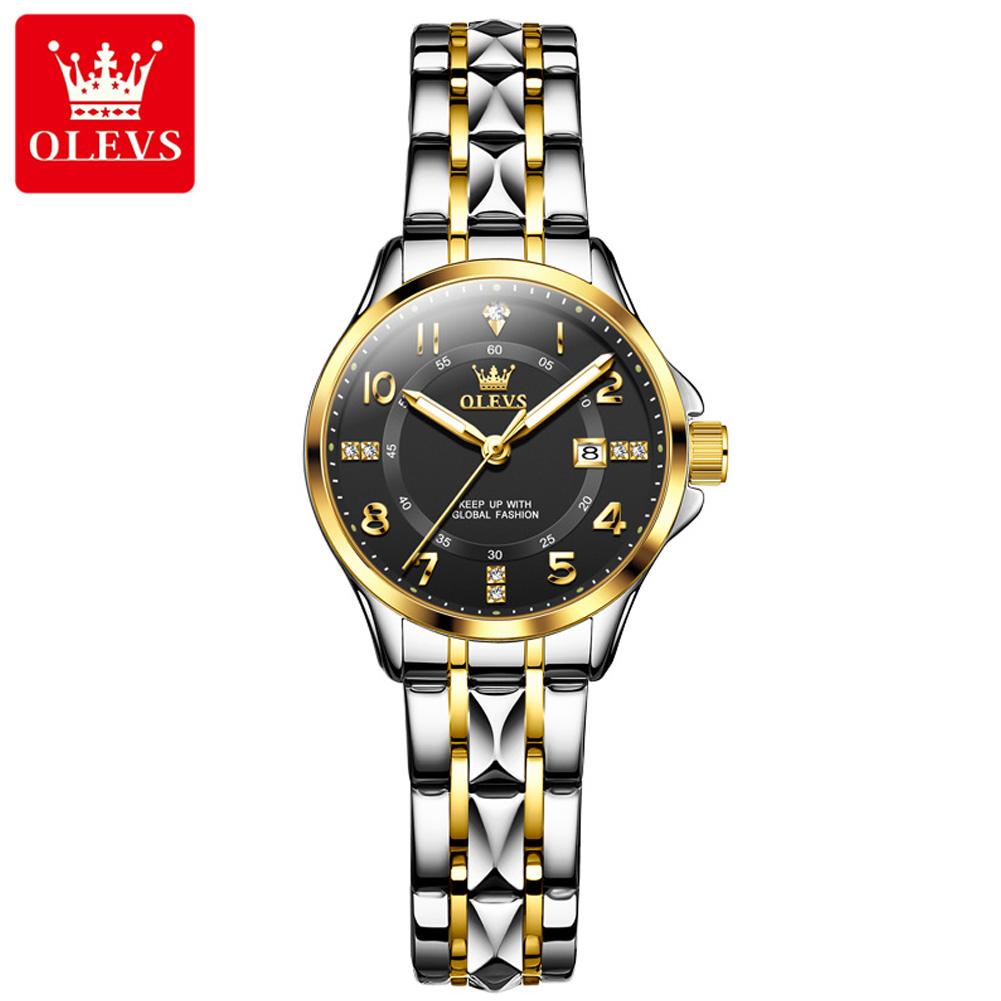 OLEVS brand watch three-dimensional dial dual calendar quartz watch waterproof women's watch 2910