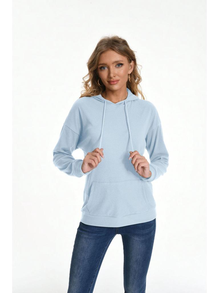 2024 Autumn/Winter Women's Hooded Knitted Pullover Sweatshirt