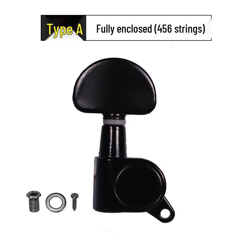 Wooden Folk Guitar Tuning Knobs: Fully Enclosed & Semi-Enclosed Adjusters