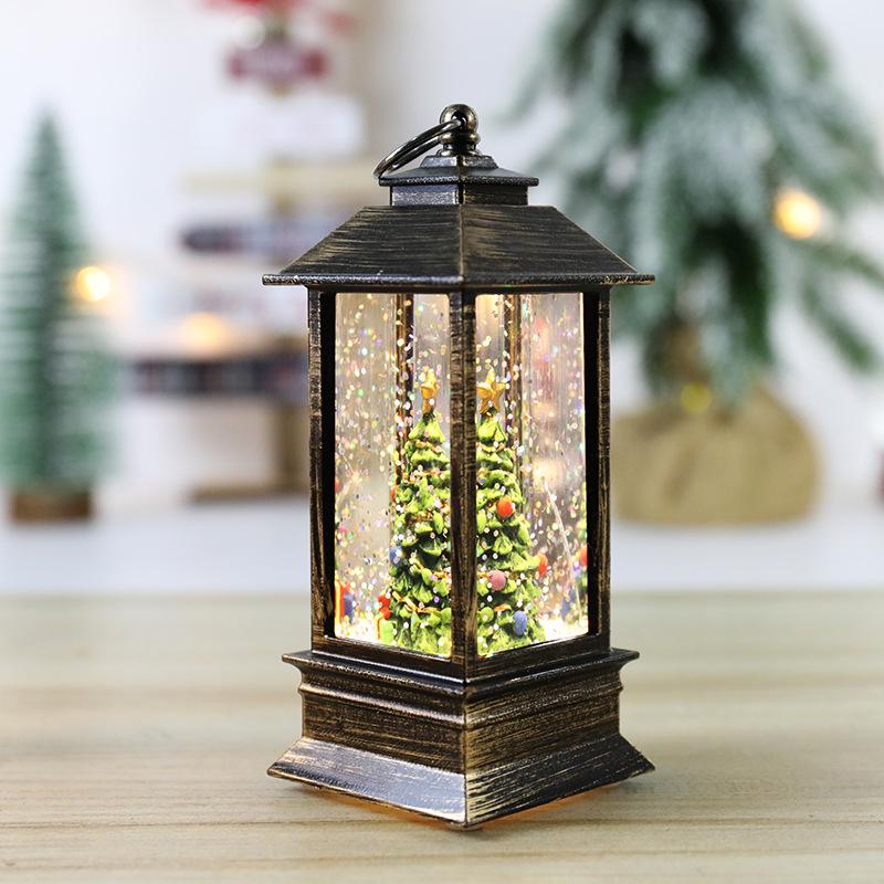 Christmas Santa Claus Crystal Lantern & Ornament