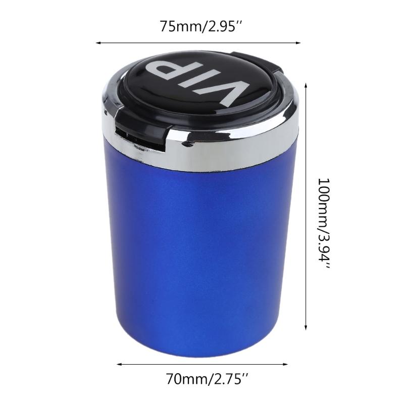 Compact Smokeless Ashtray Detachable Car Cigarette Ashtray with LED Light Car Trash Can for Most Car Cup Holder