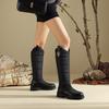 Winter Warm Platform Snow Boots for Women Water Resistant Faux Fur Lining Knee High Booties Shoes Women's Non-Slip Pull On Wide Calf Walking Boots