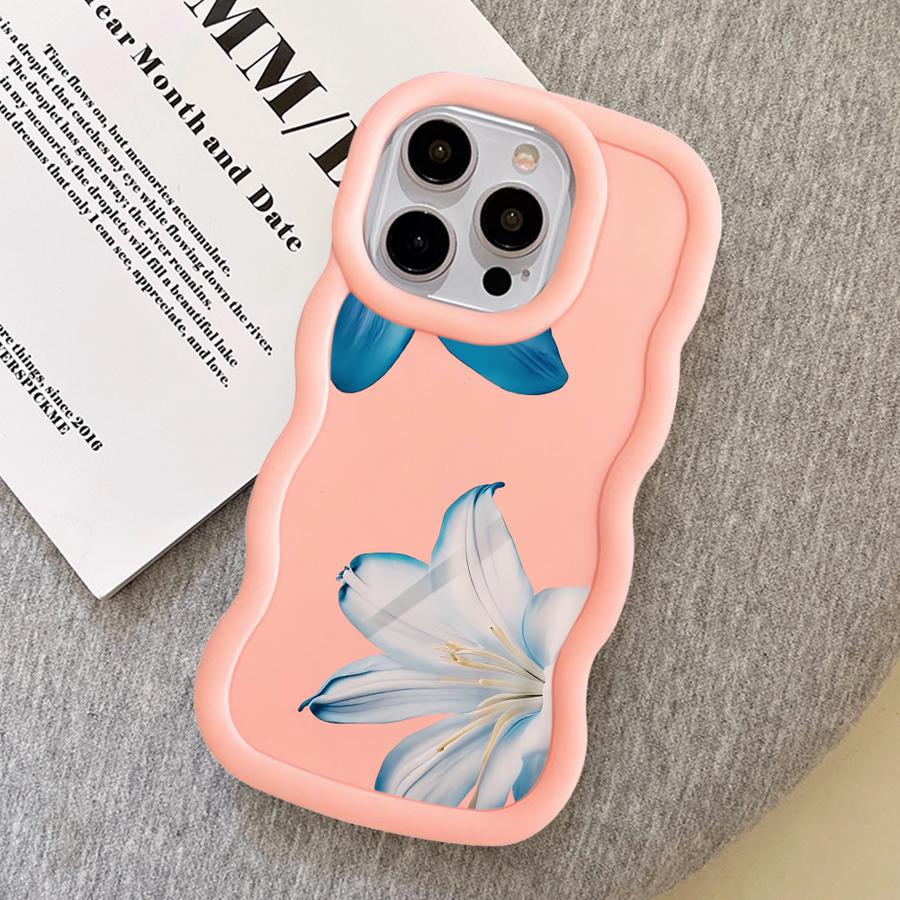 Cartoon Flower Pattern Soft Phone Cover Case for iPhone 17 Air 13 14 11 16 Pro Max 15 Plus 8 XR 12
